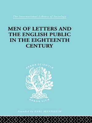 cover image of Men of Letters and the English Public in the 18th Century